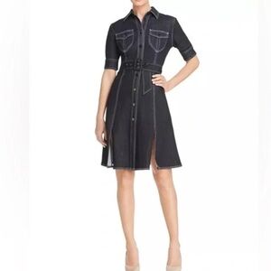 Elie Tahari Black Denim Maxi Dress